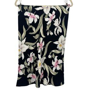 Vintage Kaua'iana Petite Womens XSP Skirt Floral Hawaiian Tropical Knee Length